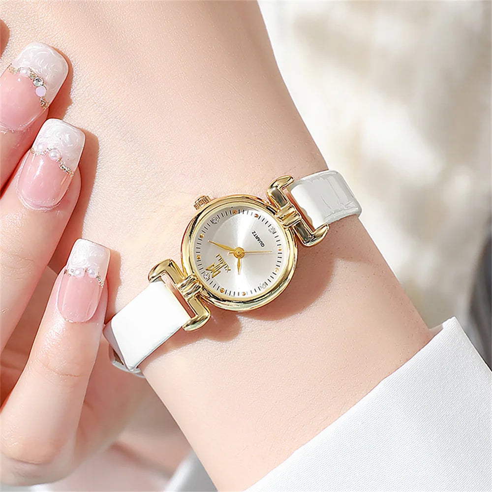 Ladies 2025 New Fashion Small Simple Diamonds Business Quartz Watch Women's Green Women Dress Clock Luxury Gift Wristwatch