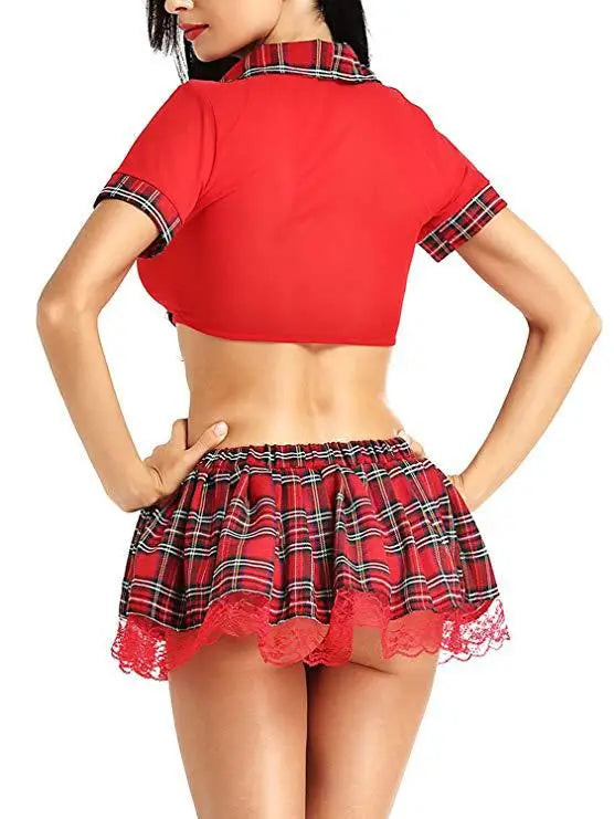 Hot Sexy Schoolgirl Costume Uniform Open Erotic Lingerie Women Underwear Cosplay Uniform Sexy Lingerie Fetish Babydoll Dress