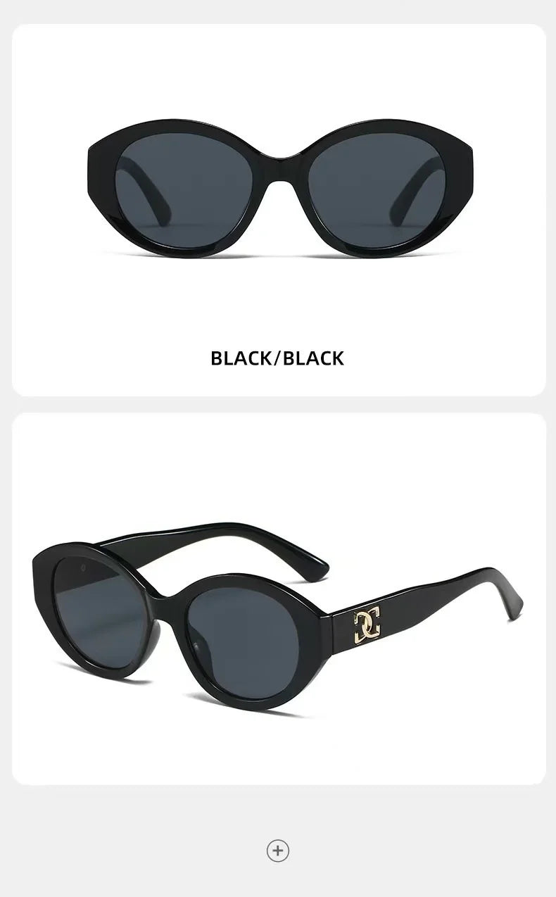 2025 Luxury Small Round Sunglasses - Unisex Designer Gradient UV400