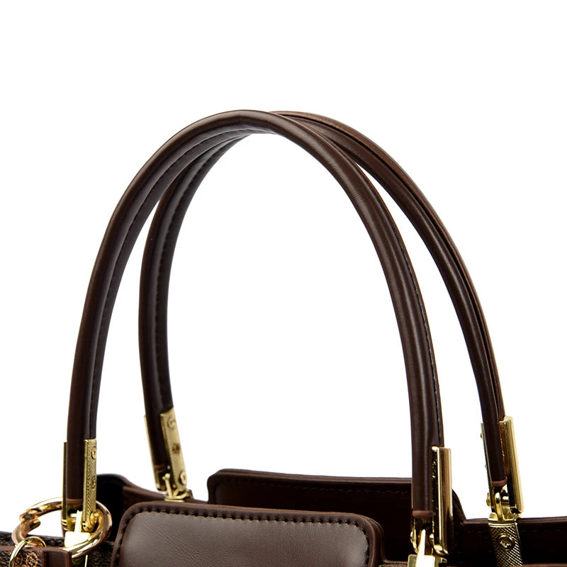 Luxury Print Leather Handbag - Large Capacity Crossbody Shoulder Bag