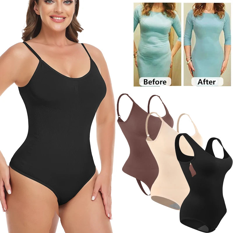 Bodysuit Shapewear - Tummy Control Butt Lifter Low Neck Jumpsuit