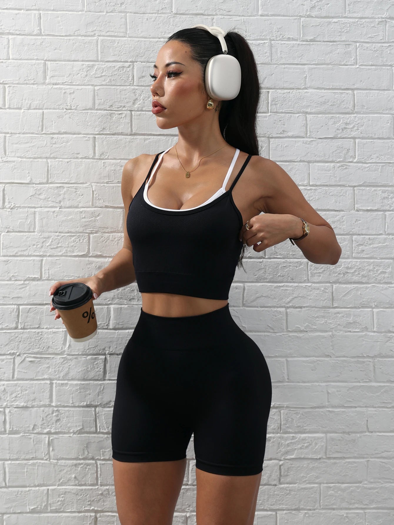 Seamless Sports Set Women's 2PCS Yoga Suit Fitness Bra with Cycling Shorts Gym Elastic Workout Outfit Activewear