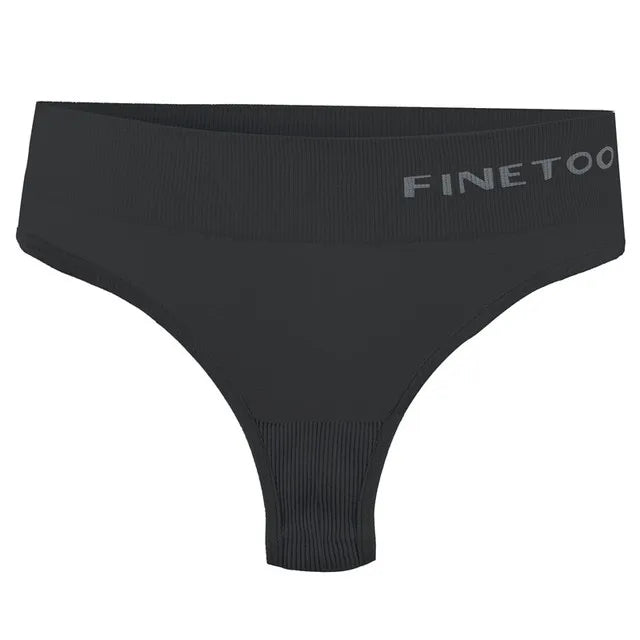 3PCS/Set Women's Panties Sexy Underwear FINETOO Large Size Thong Women Seamless Panties High Waist Girls Thongs M-2XL