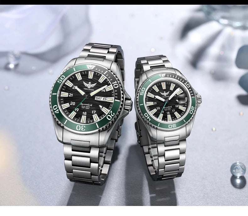 Yelang V1214 Solar Watch - Japan Eco-Drive Sapphire 100M Waterproof