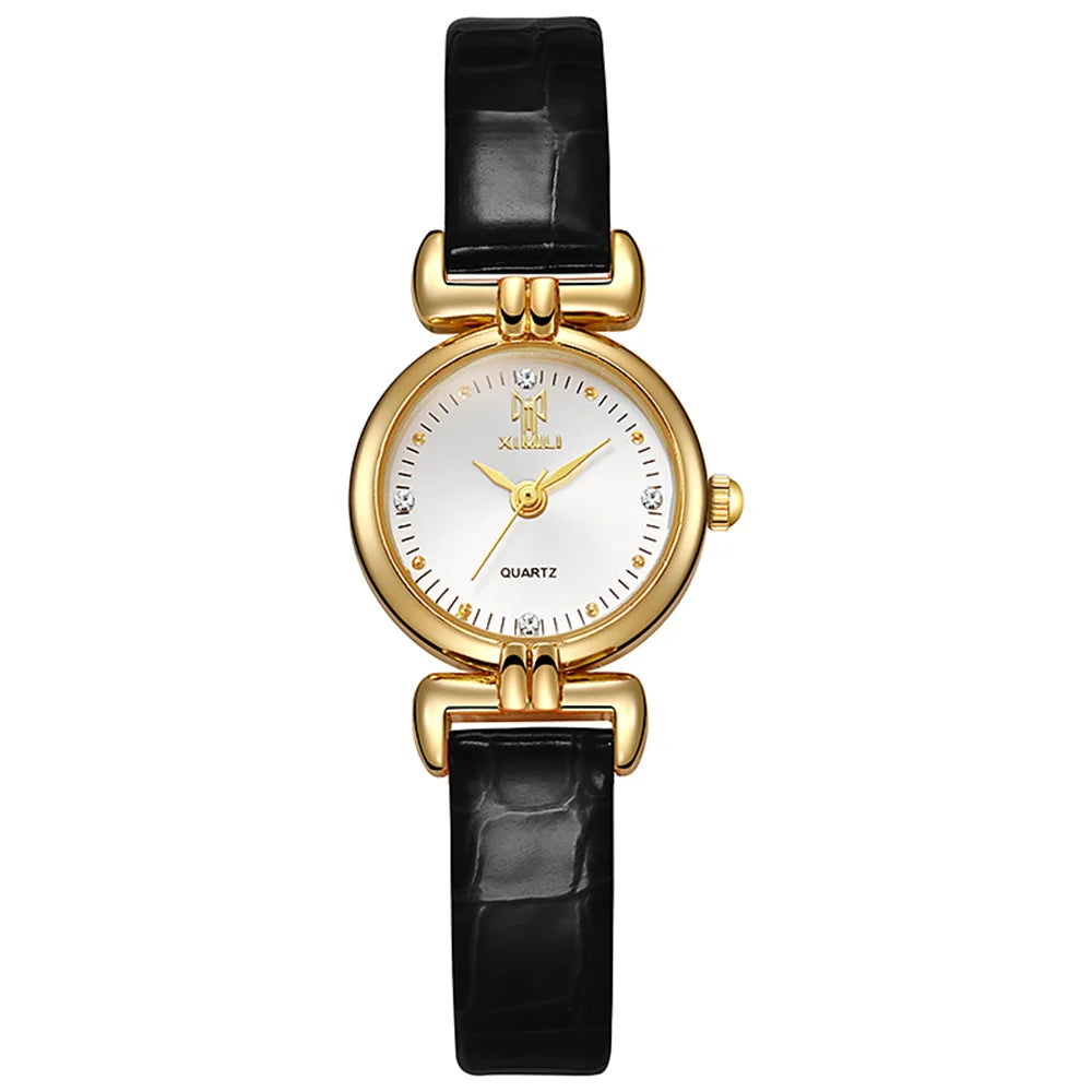 Ladies 2025 New Fashion Small Simple Diamonds Business Quartz Watch Women's Green Women Dress Clock Luxury Gift Wristwatch