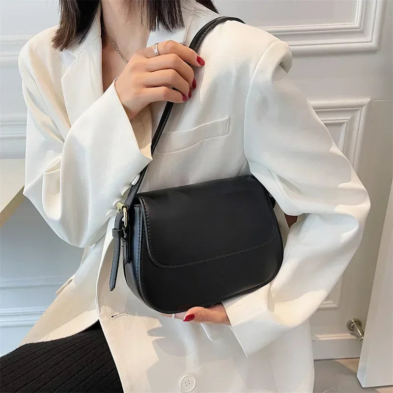 Advanced Texture Retro Small Saddle Bag Women 2025 New Popular All-Match Messenger Bag Fashion Underarm Bags Square Sling Bag