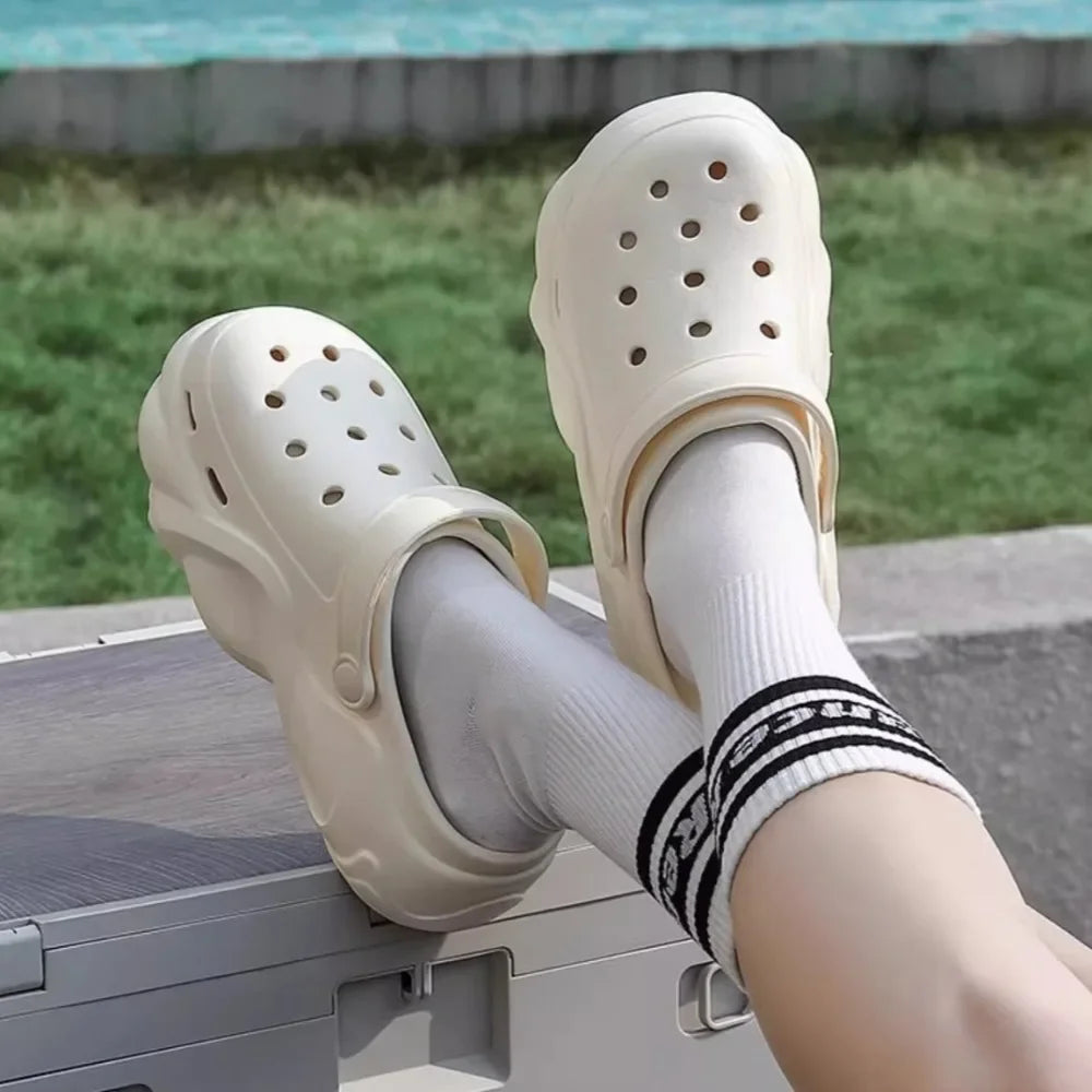 Women's DIY Silver Butterfly-Knot Clogs - Multi-Season Fashion Garden Shoes
