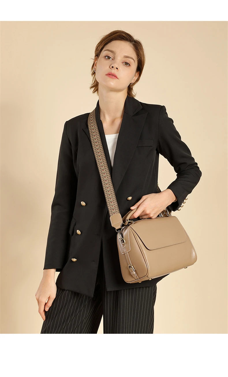 Toptrends 100% Genuine Leather Boston Shoulder Crossbody Bags For Women 2025 Luxury Designer Pillow Tote Satchel Ladies Handbags