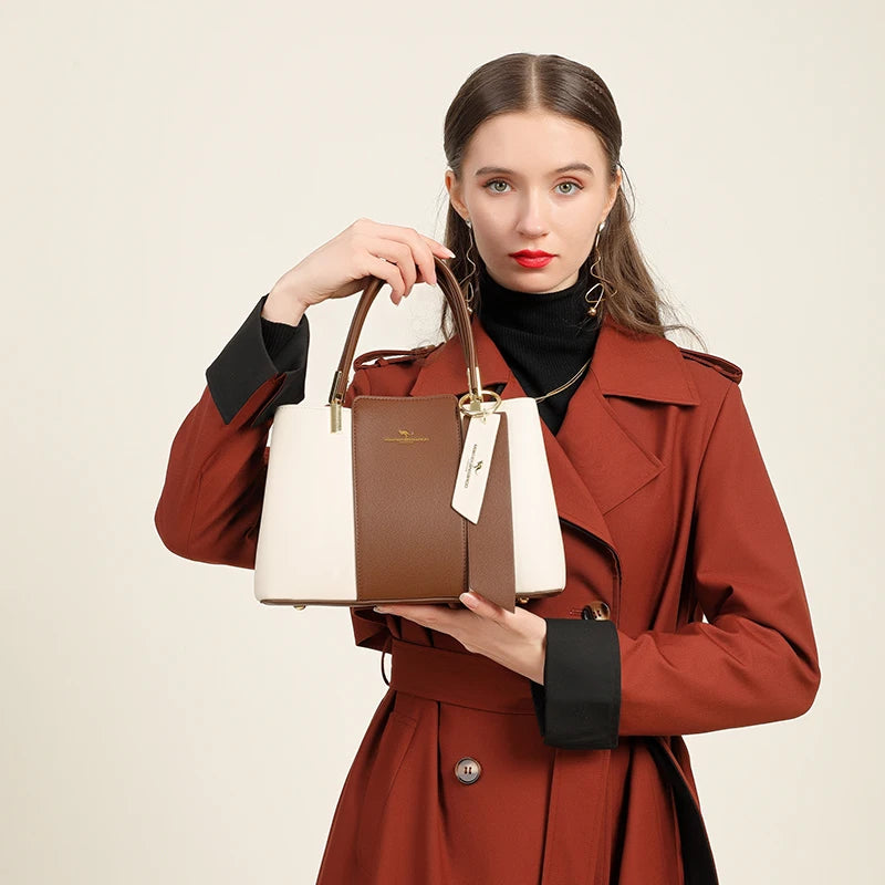 Luxury Print Leather Handbag - Large Capacity Crossbody Shoulder Bag