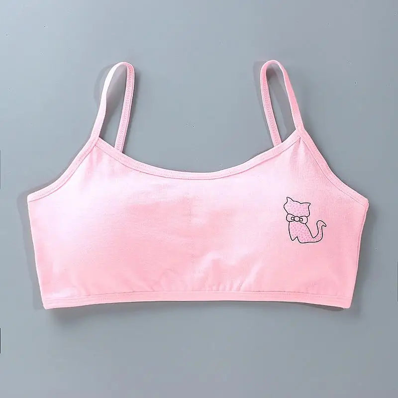 Teenage Girls Training Bras - Cotton Soft Sports Bra 8-16 Years
