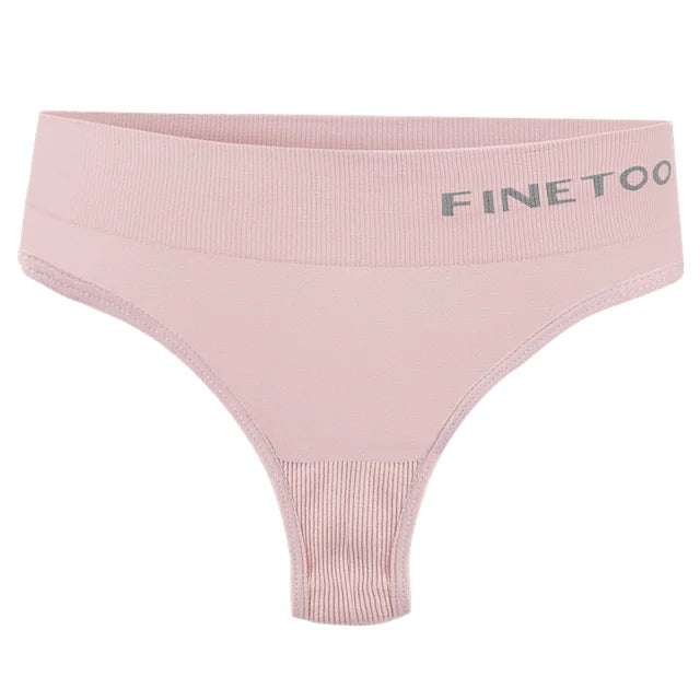 3PCS/Set Women's Panties Sexy Underwear FINETOO Large Size Thong Women Seamless Panties High Waist Girls Thongs M-2XL
