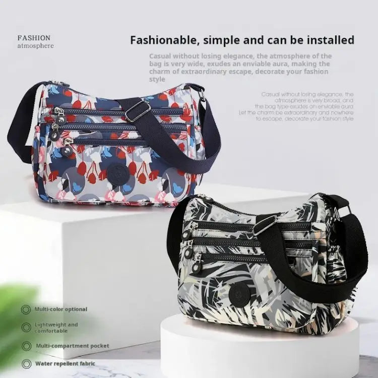 High capacity Shoulder Crossbody Bag for Women Purse Waterproof Nylon Handbag Suitable for mothers, shopping, vacation use