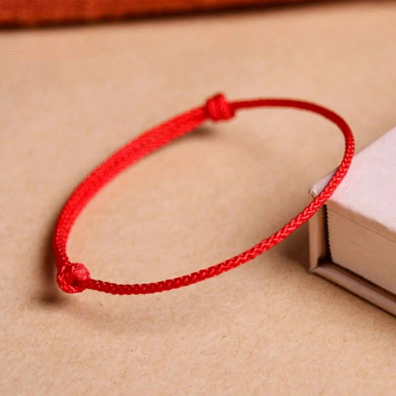 Lucky Red Thread Bracelet Men Women Tibetan Buddhist Lotus Infinity Cinnabar Beads Handmade Braided Rope Bracelets Party Jewelry