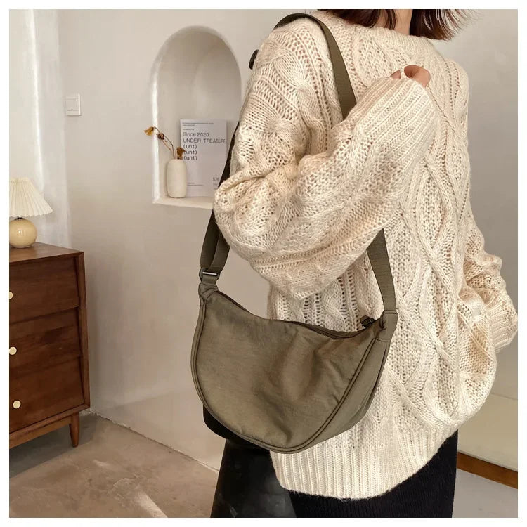 Casual Nylon Crossbody Bag for Women Designer Shoulder Bags Large Capacity Tote Lady Travel Shopper Bag Female Purses 2024