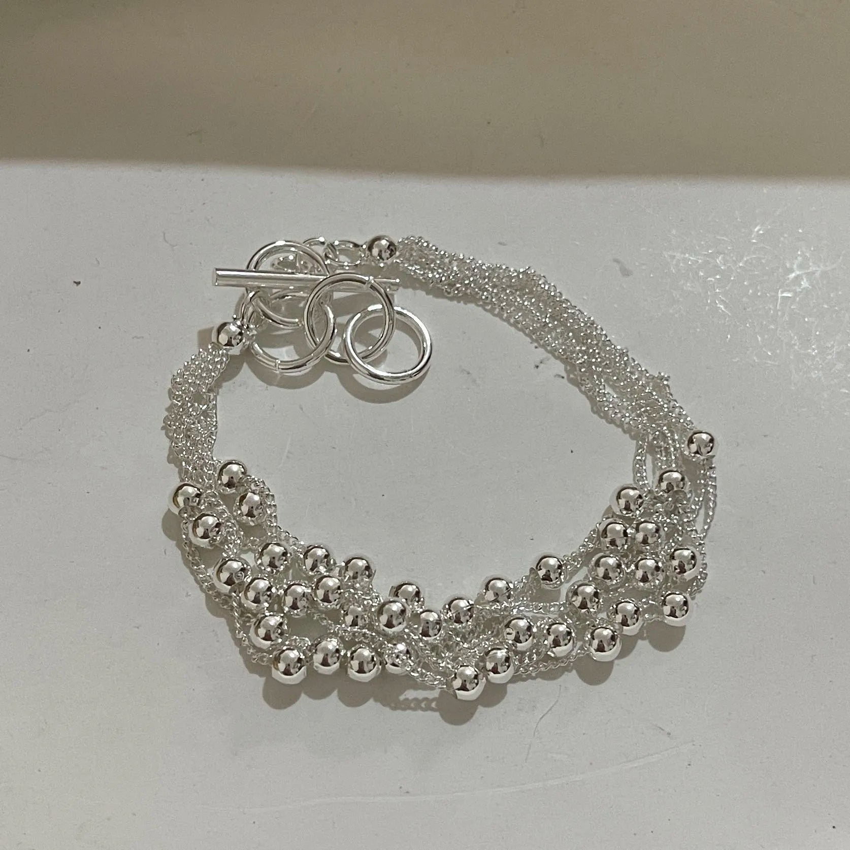 100% Solid 925 Sterling Silver Bracelet for Women Men Vintage Handmade Shinning Heart Bracelets Birthday Christmas Gift