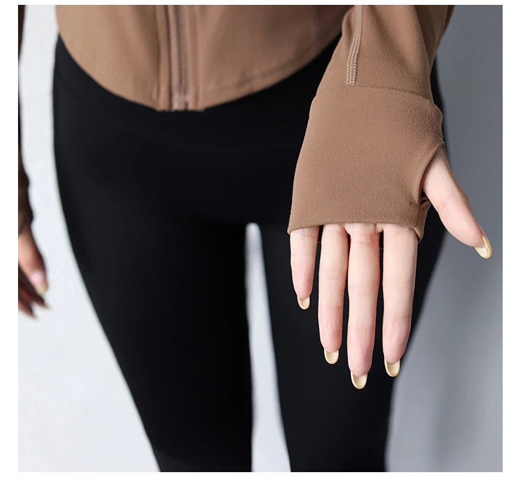 2023 Yoga Jacket - Short Sports Jacket Body Sculpting Zipper