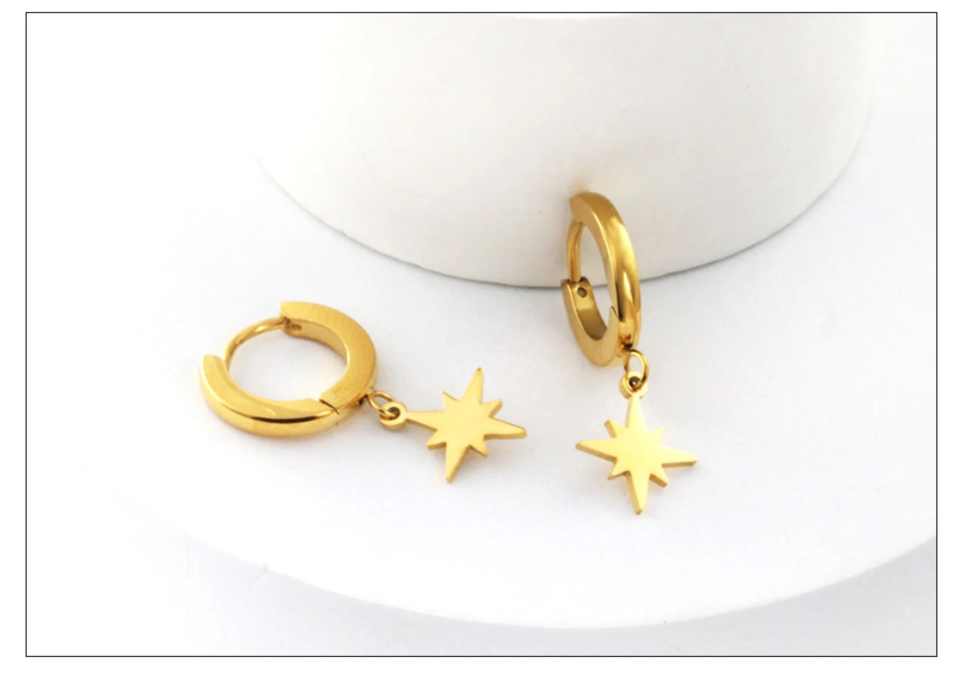 LUXUKISSKIDS Punk Smile Face Gold/Steel Color Drop Earrings Simple Hiphop Round Pendients Fashion Clips For Man/Woman/Girls