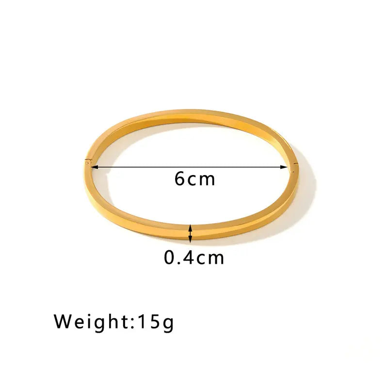 Fashion Design Gold Color Zircon And Cross Nut Nail Bangle Gold & Stainless Steel For Woman Bracelet buckle Classic jewelry