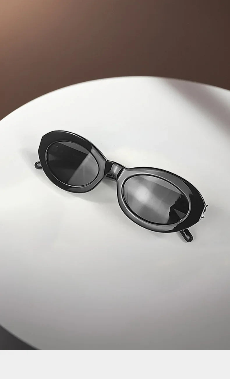 Best-Selling Oval Frame Sunglasses - High-End Vintage UV Protection