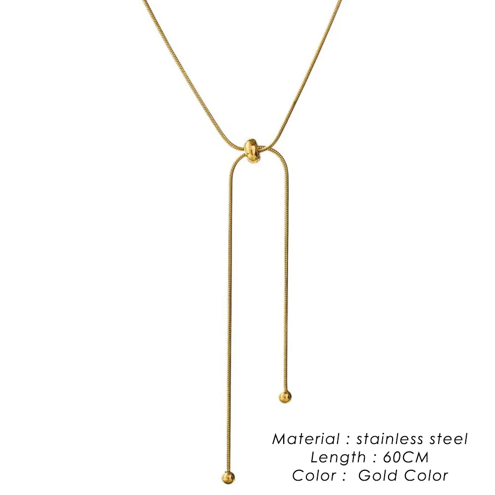 Stainless Steel Adjustable Anklet for Woman Round Snake Chain Pull-Out Anklet Button Birthday Gift Jewelry on Foot Wholesale