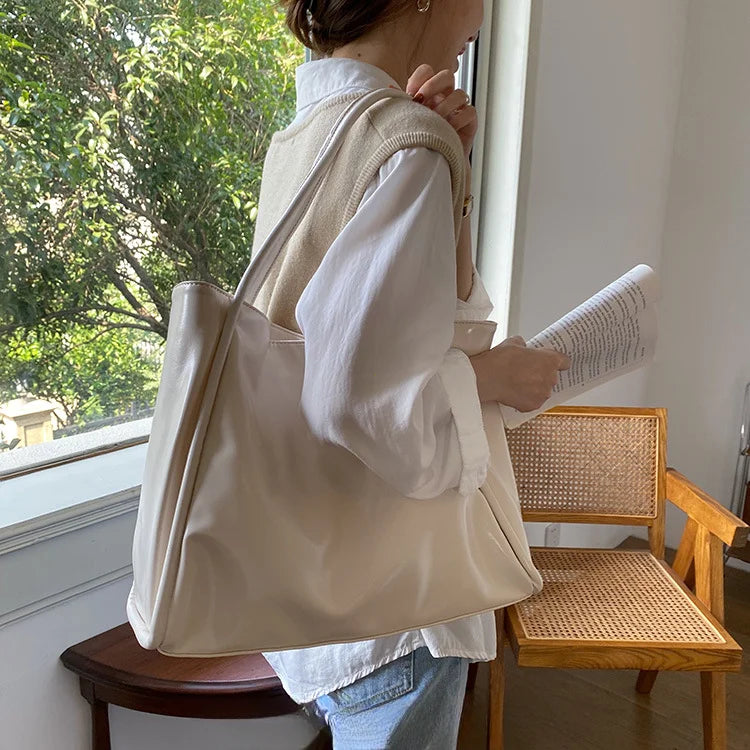 Portable Texture Tote Bag for Women, Shoulder Underarm Bag, Commuting Bag, Large Capacity, Niche Design, Autumn Winter Handbags