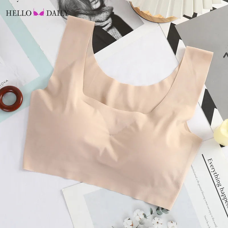 Ice Silk Sleep Bra - Seamless Yoga Sports Bralette