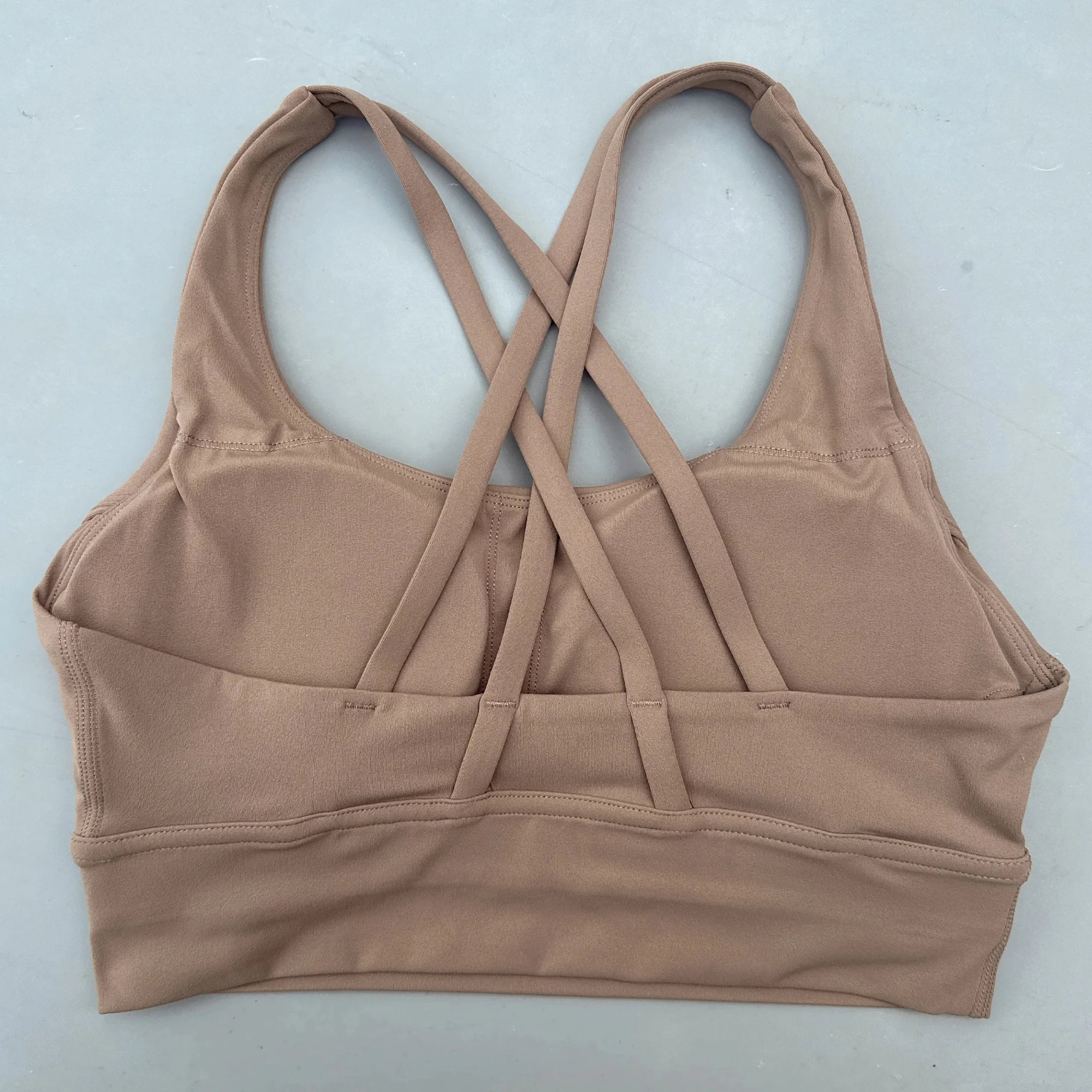 Solid Color Cross Fitness Bra - High Strength Yoga Sport Top