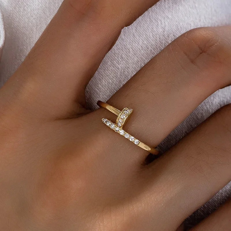 European and American open nail children's niche high-end ring personality cold wind rings