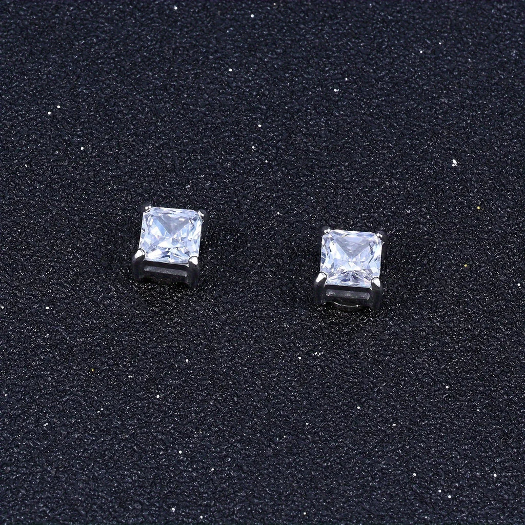 1 Pairs Crystal Strong Magnetic Ear Stud Clip Earrings for Men Women Punk Round Zircon Magnet Earrings Non Piercing Jewelry