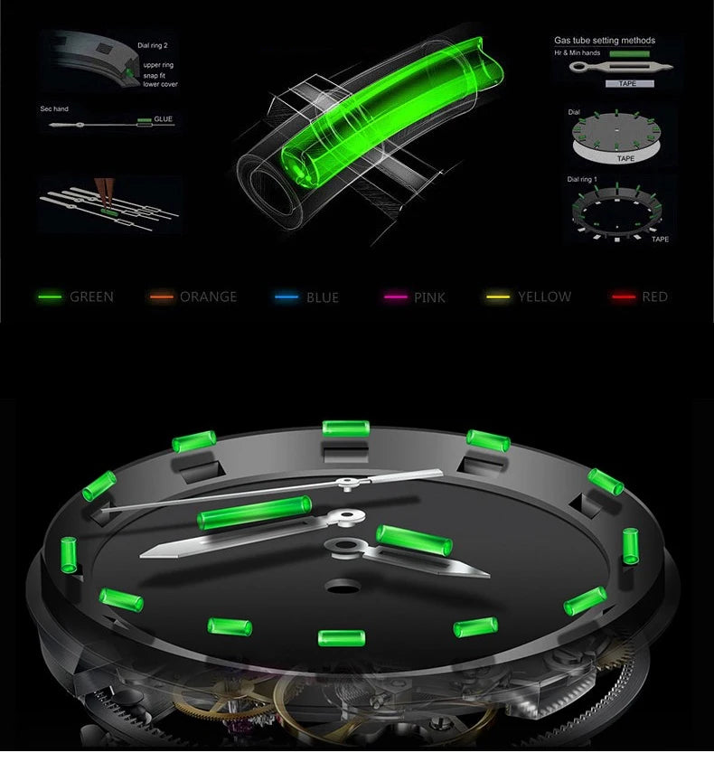 Yelang V1214 Solar Watch - Japan Eco-Drive Sapphire 100M Waterproof