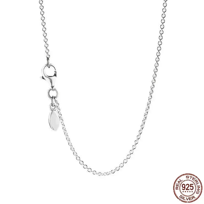 Christmas Birthday Surprise Gifts 925 Sterling Silver Exquisite Shiny Round Heart-shaped Necklace Classic Charm Women's Jewelry