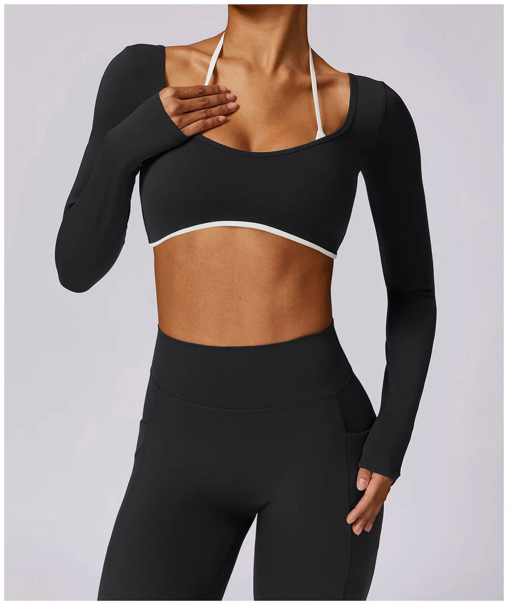 2Pcs Gym Set Women Workout Backless Yoga Suit Women Quick Dry Running Legging Fitness Bra Short-sleeved Shirt Sports Suit Female