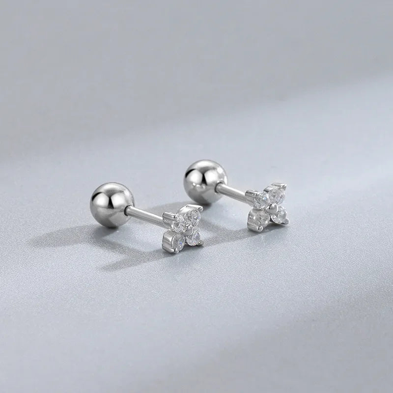 New Fashion Heart Stud Earrings for Women Hypoallergenic Screw Cartilage Helix Earring Girls Piercing Accessories Jewelry Gifts