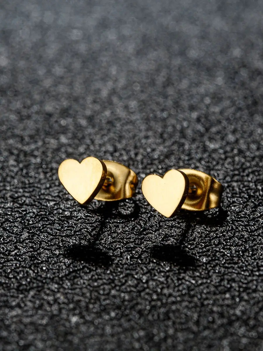1 Pair Stainless steel Earrings Trend Korean Sweet Heart Fashion Stud Earrings For Women Jewelry Party Friends Wedding Gifts NEW