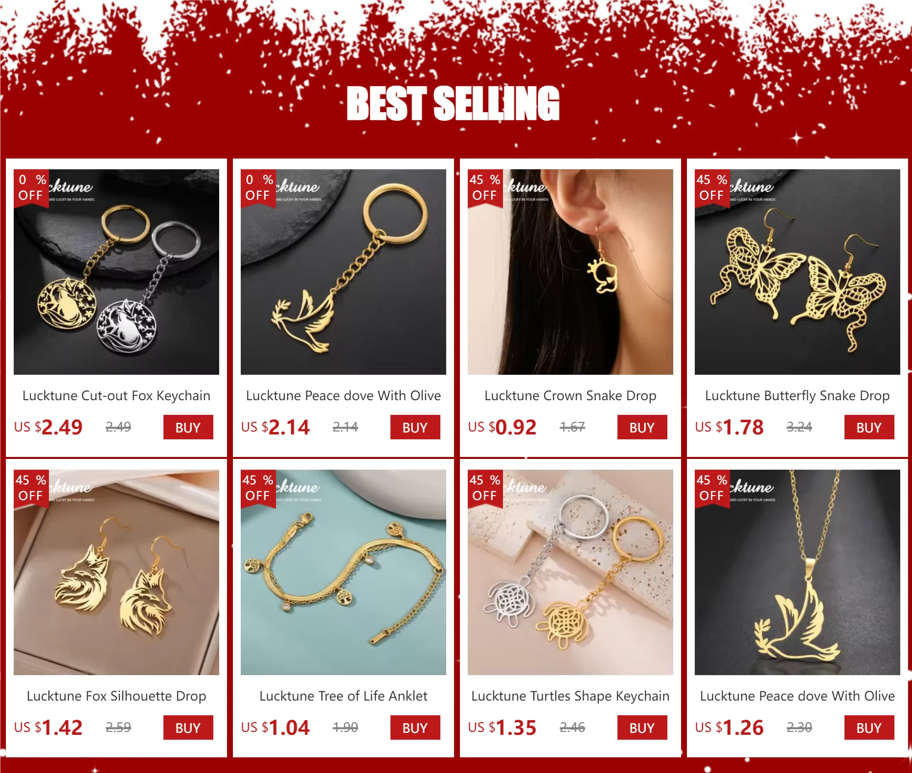 Lucktune Butterfly Snake Drop Earrings Stainless Steel Animals Earrings For Women Fashion Jewelry Woman Accesories Party Gifts