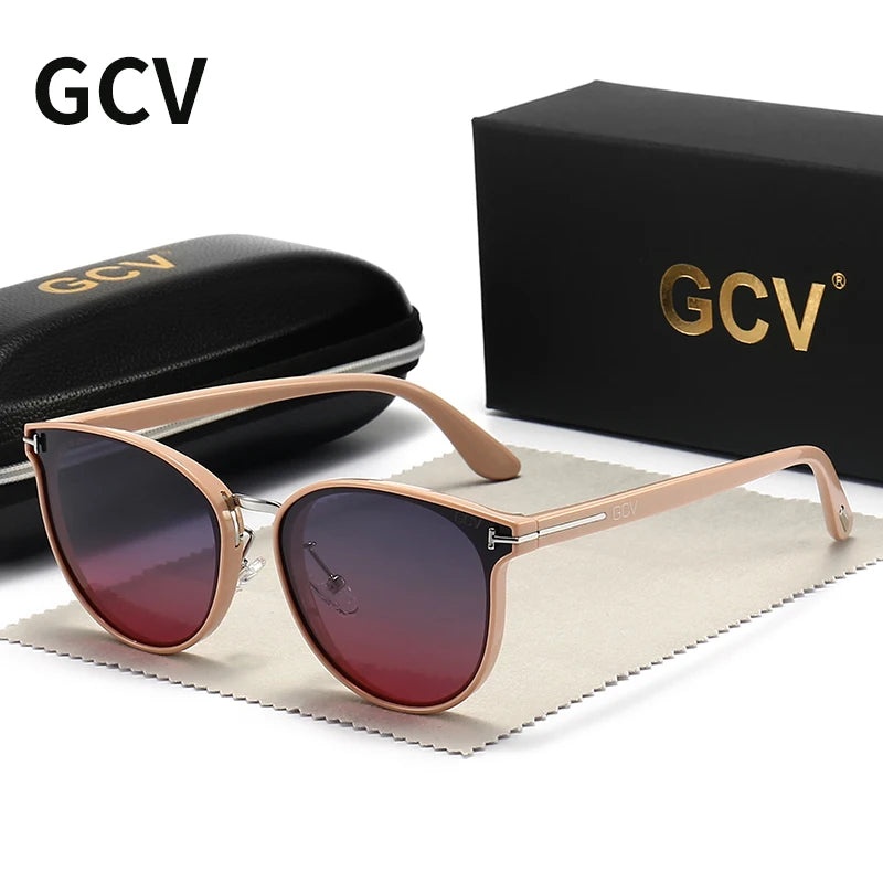 2025 GCV Polarized Cat Eye Sunglasses - Luxury Ultralight Tourism Party