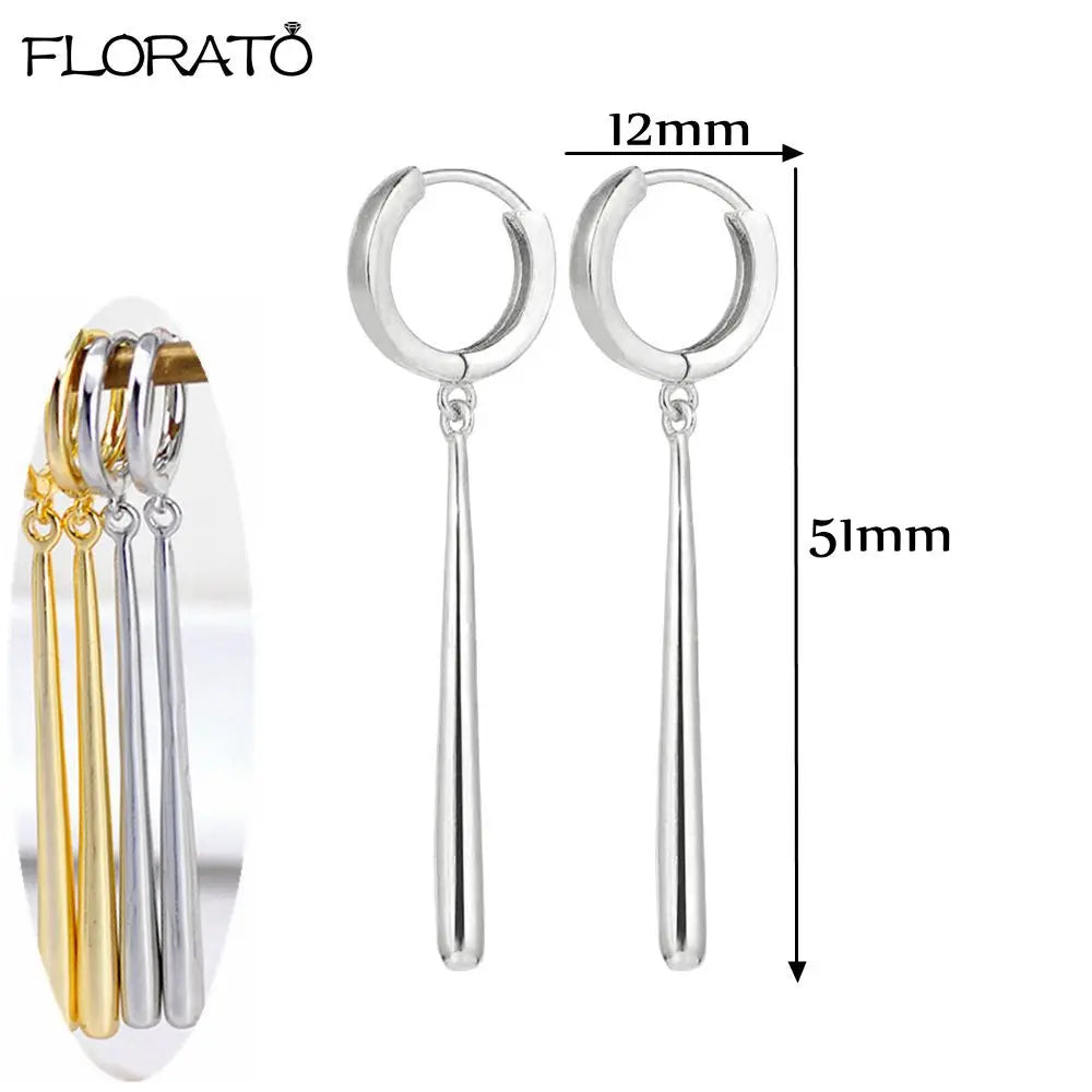 925 Sterling Silver Needle Punk Spike Rivet Hoop Earrings For Women Huggie Earrings Ear Cuff Piercing Earring Gothic Jewelry