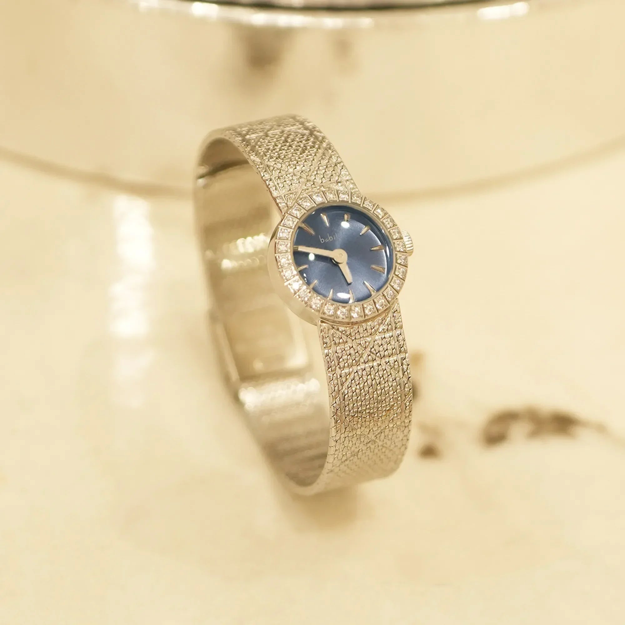 Vintage Small  Dial  Women's Wistwatch Diamond Retro Luxury Elegant  Gifts for Women Brass Band 24K Gold Plated High Quality