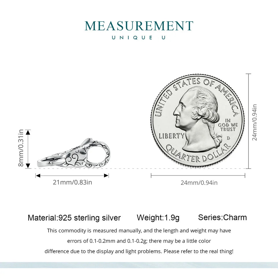 WOSTU Real 925 Sterling Silver Basic Snake Bangle Bracelet Butterfly Flower Closure Buckle For DIY Charms Bead Jewelry Make Gift