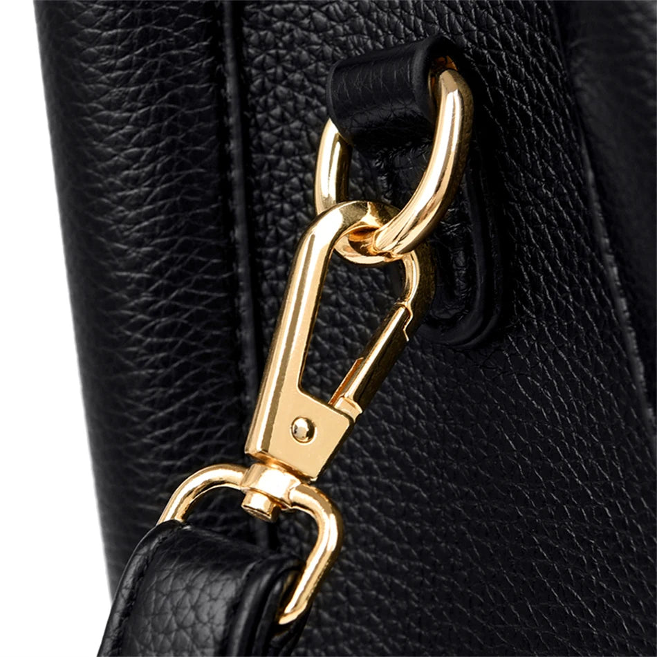 2024 Luxury Designer Handbag - 3 Layer Crossbody Leather Tote