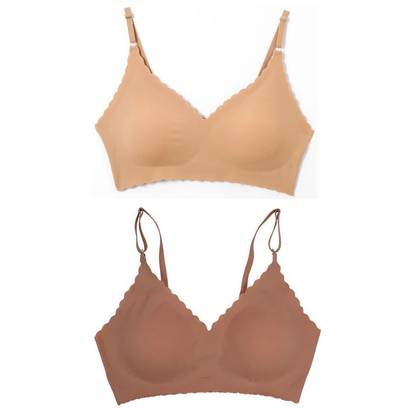 2PCS Ice Silk Seamless Bra - No Steel Ring Fitness Yoga Tank Tops