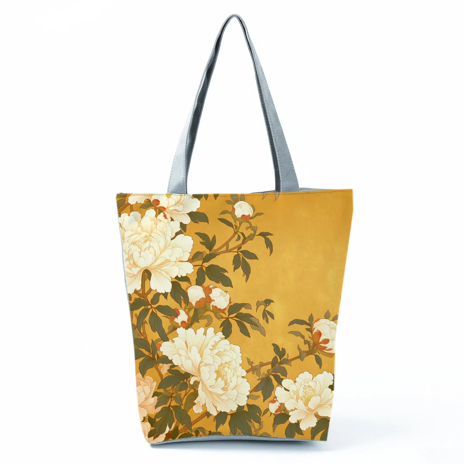 Japan Ukiyoe Print Handbags Groceries Kimono Woman Shopping Bags Women Large Capacity Shoulder Bag Chrysanthemum Portable Tote