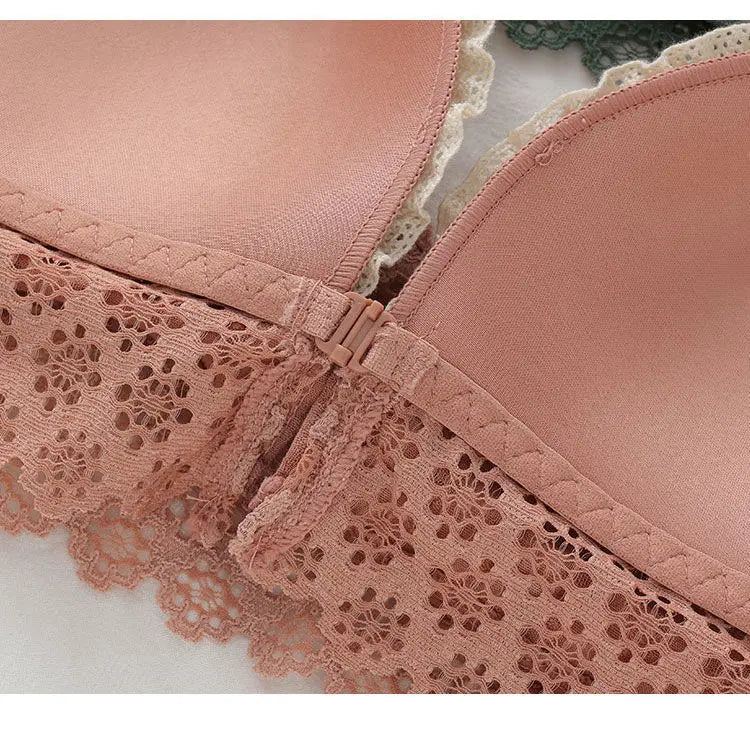 Japan Korean Front Closure Bra - Wire Free Lace Comfortable