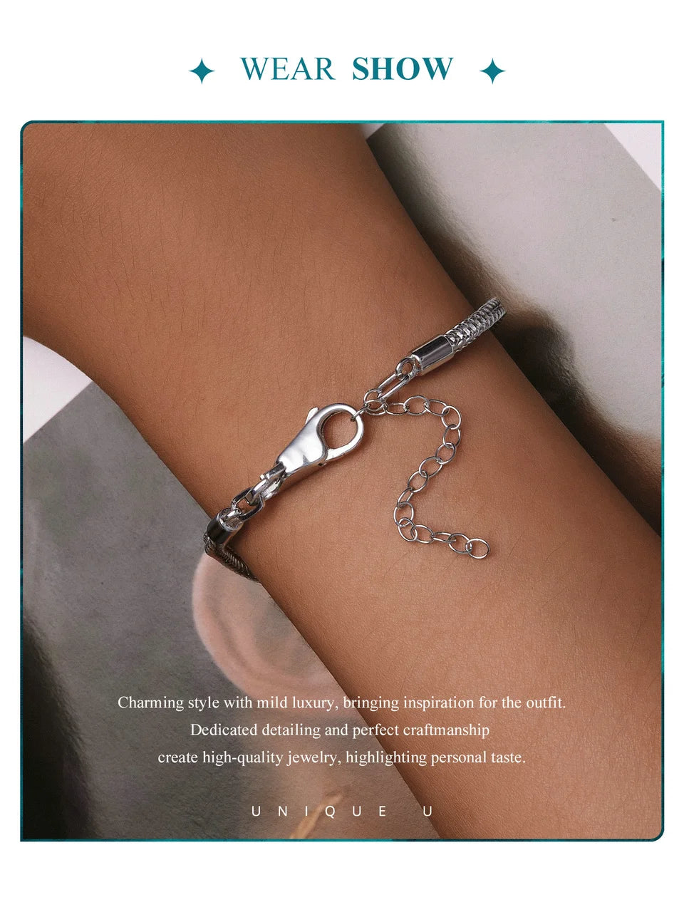 WOSTU Real 925 Sterling Silver Basic Snake Bangle Bracelet Butterfly Flower Closure Buckle For DIY Charms Bead Jewelry Make Gift