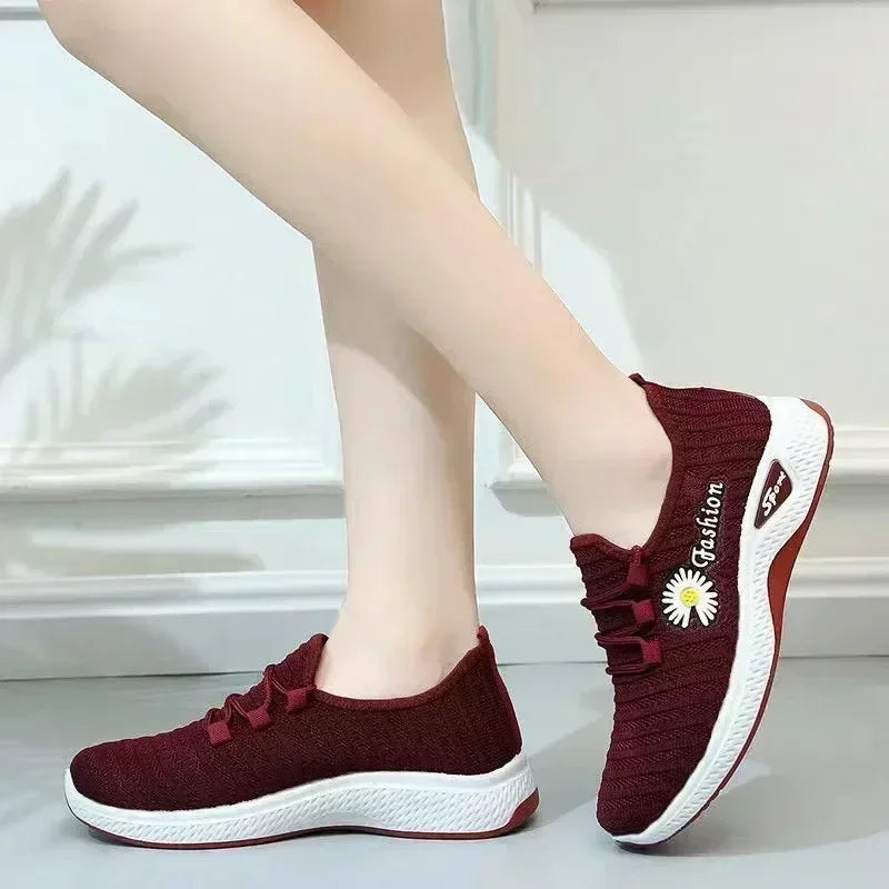 Women's Light Running Sneakers - Breathable Net Casual Shoes