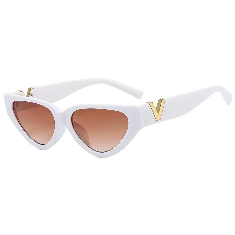Luxury Vintage Cat Eye Sunglasses - Designer Fashion UV400 Women