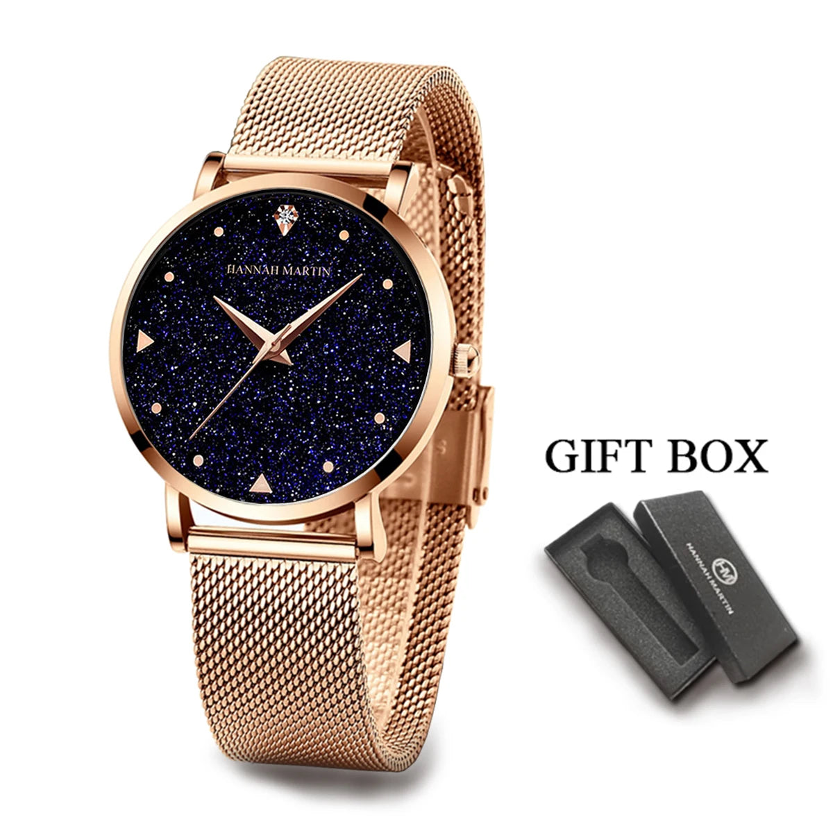 Women Luxury Watch 36mm Fashionable Frosted Dial Japanese Movement Rhinestone Rose Gold Stainless Steel Mesh Women Dress Watches