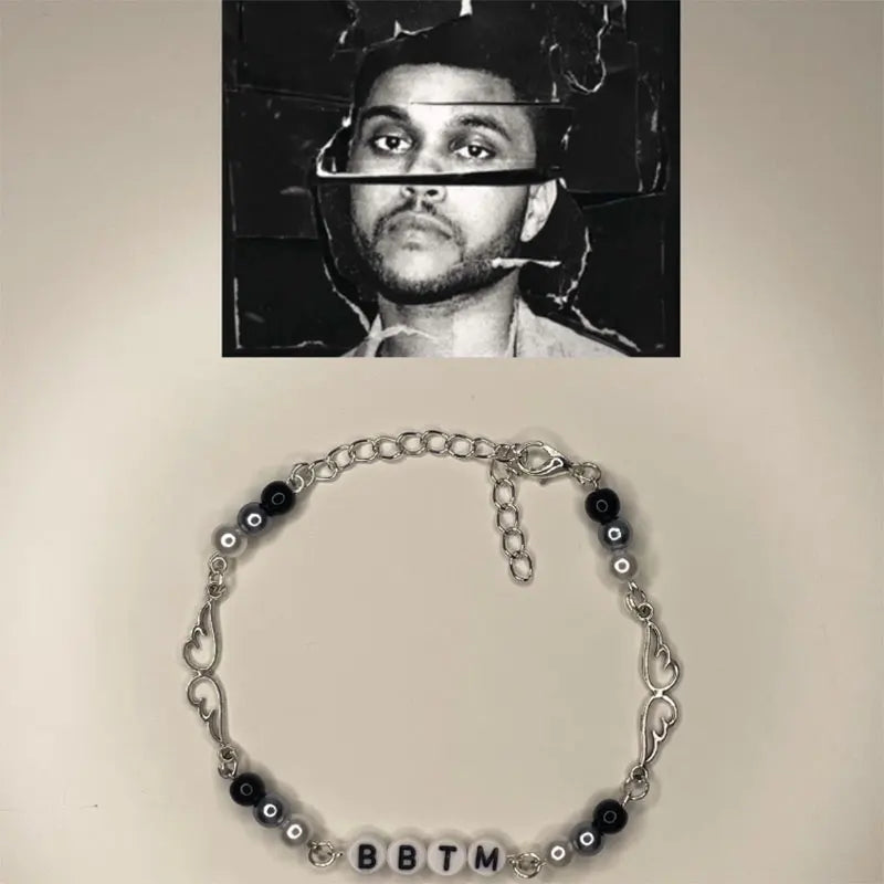 Handmade the weeknd bracelets  No. 8 ball star beaded dice bracelet coquettish y2k gothic