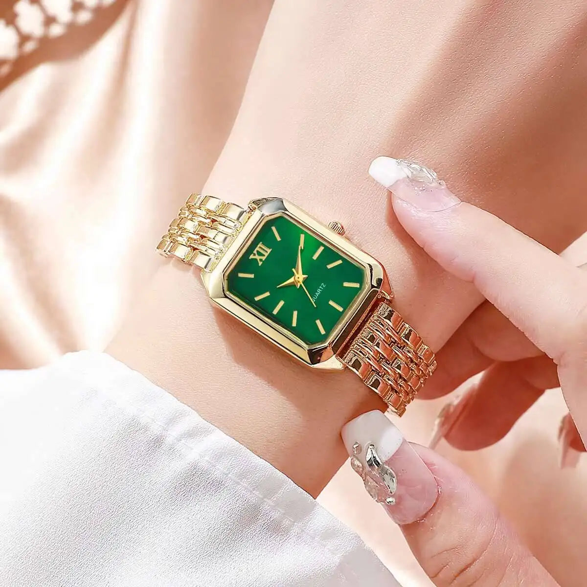 Fashion Rectangle Quartz Watch - Luxury Analog Wristwatch Gift