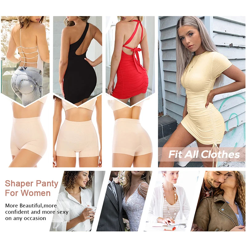 High Waisted Shaper Shorts - Smooth Boyshorts Tummy Control